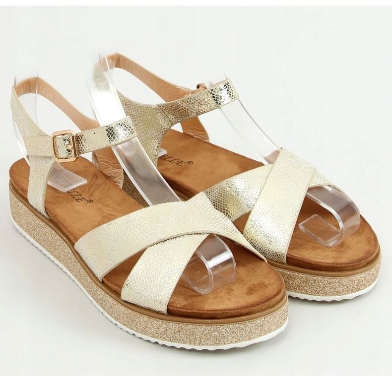 Ženske zlatne sandale 100-139SA-1 Gold zlatna 1