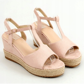 Ružičaste espadrile na klinovima ružičaste WX-08 Pink ružičasta 1