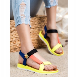 SHELOVET Modne sandale s čičak trakom raznobojna 1