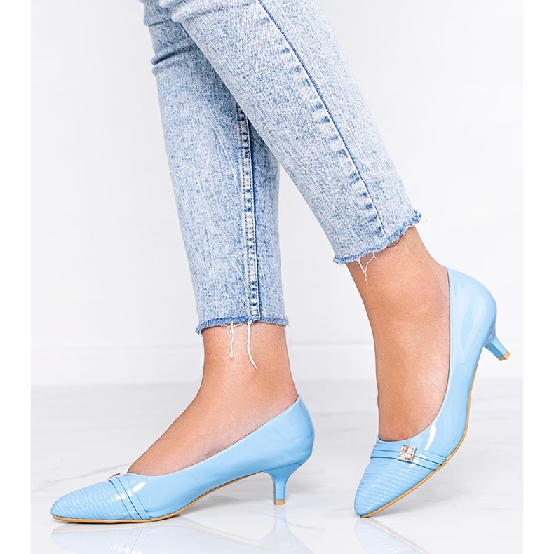 Plave pumpe na Mollynoj niskoj peti plava 1