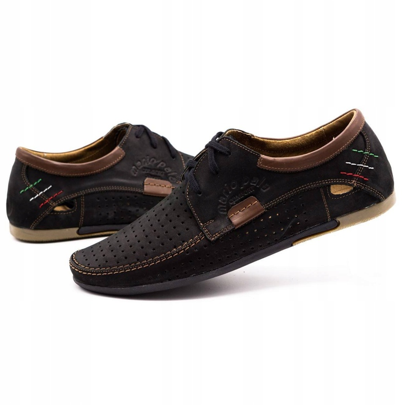 Olivier Muške otvorene kožne cipele 563 crno smeđa 3