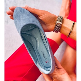 Plave CC212P Plave glatke balerinke od antilopa plava 2