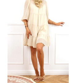 Bež papuče s ukrasnim lancem 35-230 Bež 2