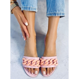 Papuče s lancem ružičaste 7857 Svijetloružičaste ružičasta 1