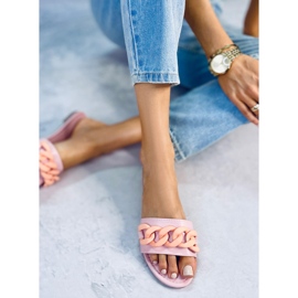 Papuče s lancem ružičaste 7857 Svijetloružičaste ružičasta 2