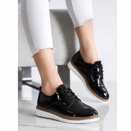 SHELOVET Crne lakirane cipele crna 2