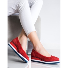 Filippo Kožne pumpe na klin crvena 2