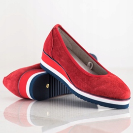 Filippo Kožne pumpe na klin crvena 1