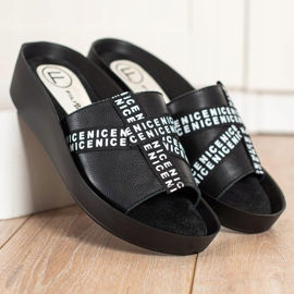 Filippo Kožne modne papuče crna 1