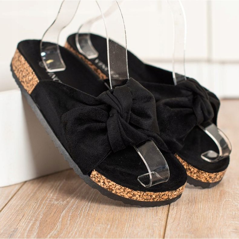 Udobne ležerne VINCEZA papuče crno 2