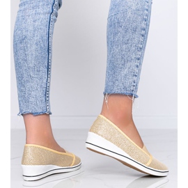 Zlatne blistave balerinke na klinu Glam Star zlatni 1