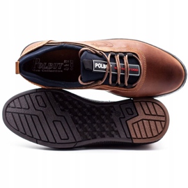 Polbut Muške kožne cipele casual k24 deva smeđa 1