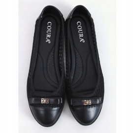 Crne ažurne balerine 1378 Crne crno 1