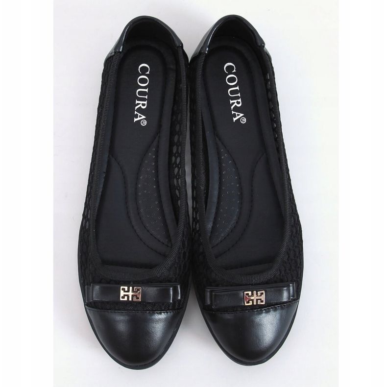 Crne ažurne balerine 1378 Crne crna 1