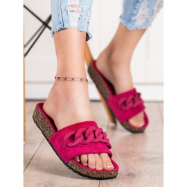 SHELOVET Modne papuče s ukrasom narančasta 1