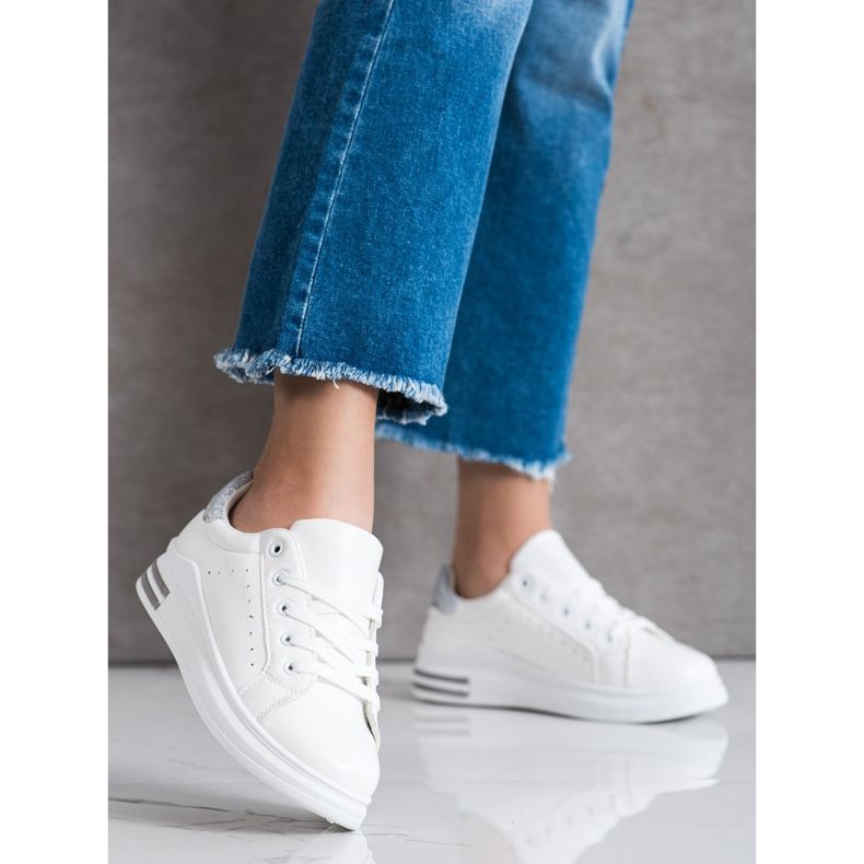 Diamantique Tenisice sa umetkom sa sjajem bijela 1