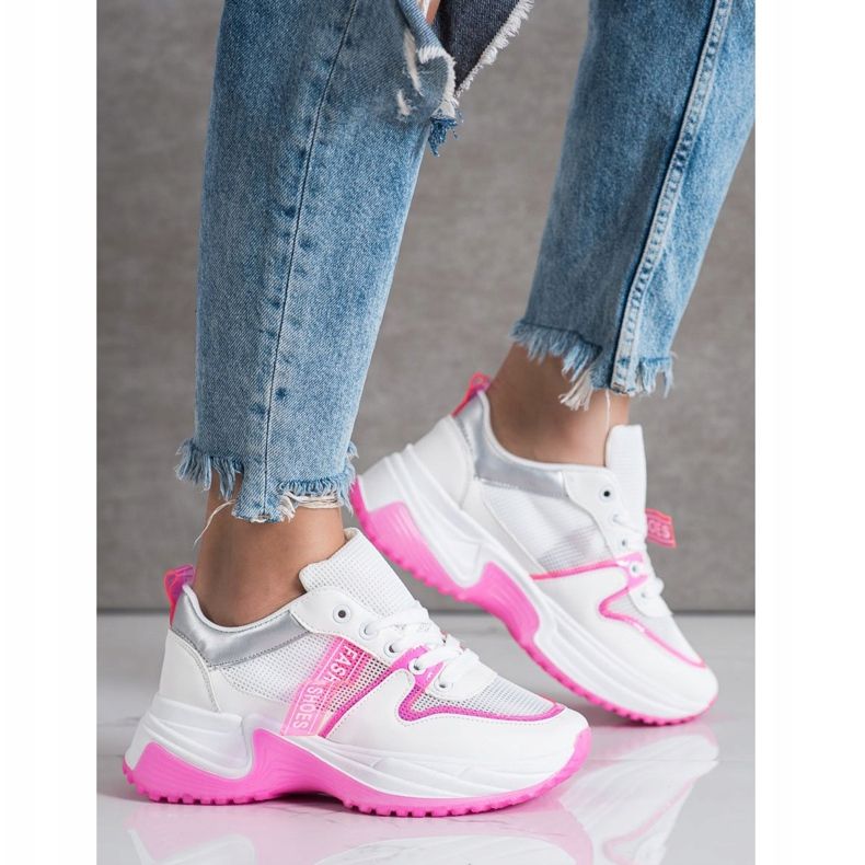 SHELOVET Tenisice s mrežastim modnim cipelama bijela 1