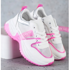 SHELOVET Tenisice s mrežastim modnim cipelama bijela 2