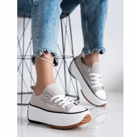 SHELOVET Tenisice na visokoj platformi siva 2