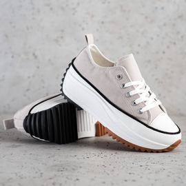 SHELOVET Tenisice na visokoj platformi siva 1