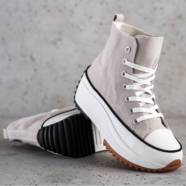 SHELOVET Visoke tenisice na platformi siva 1