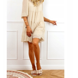 Bež papuče s cvijećem 35-219 Bež 2