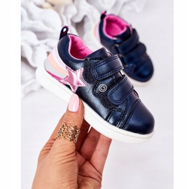 PE1 Dječje sportske cipele od eko kože s dugim tamnoplavim jasminom tamnoplava višebojan 2