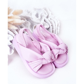 FR1 Dječje sandale s rebrastom ljubičastom žvakom ljubičasta 2