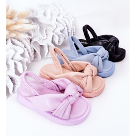 FR1 Dječje sandale s rebrastom ljubičastom žvakom ljubičasta 1