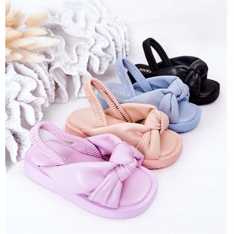 FR1 Dječje sandale s rebrastom plavom žvakom plava 1