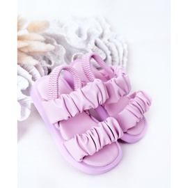 FR1 Dječje sandale s rebrastom ljubičastom slatkoćom ljubičasta 2