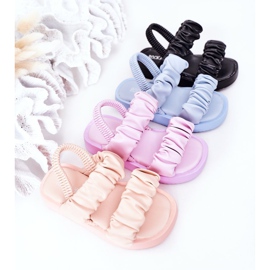 FR1 Dječje sandale s rebrasto plavom slatkoćom ['plavo'] plava 1