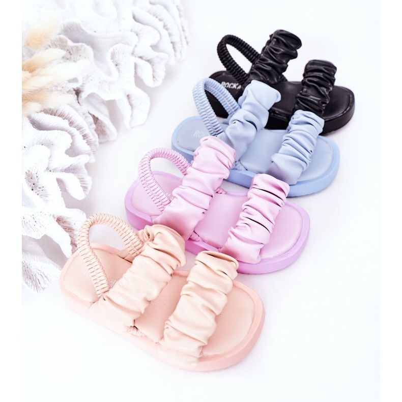 FR1 Dječje sandale s rebrasto plavom slatkoćom ['plavo'] plava 1