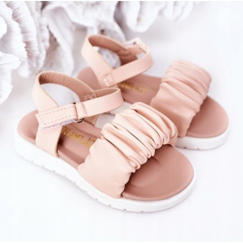 FR1 Dječje sandale s čičak ružičastim Aimyjem ružičasta 5