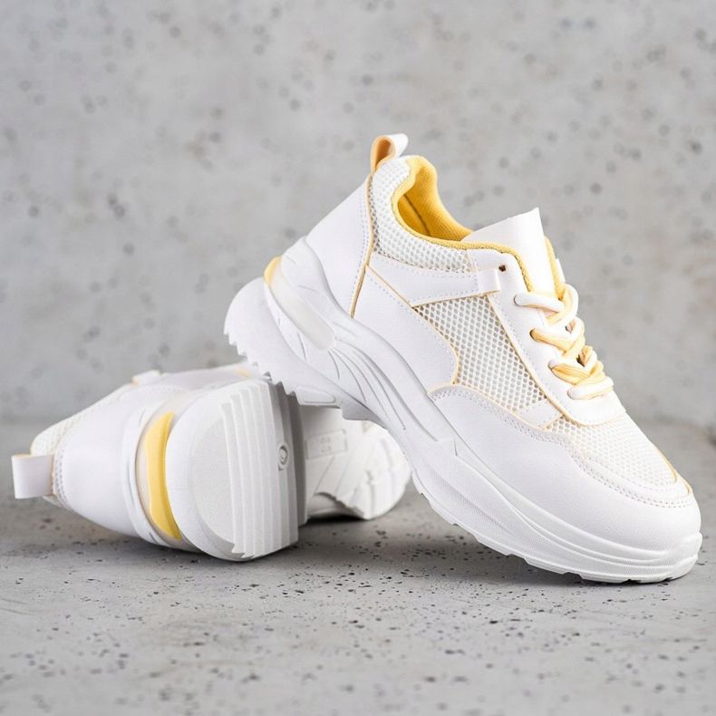 SHELOVET Elegantne bijele tenisice bijela 1