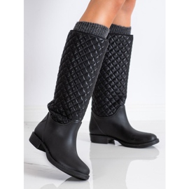 SHELOVET Visoke, prošivene galoše crna 2