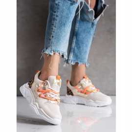 SHELOVET Tenisice s leopard printom smeđa 2