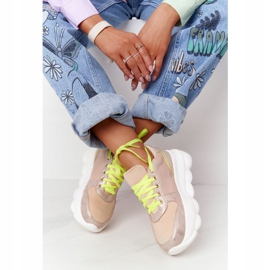 Ženske sportske cipele na platformi Lu Boo Bež raznobojna 2