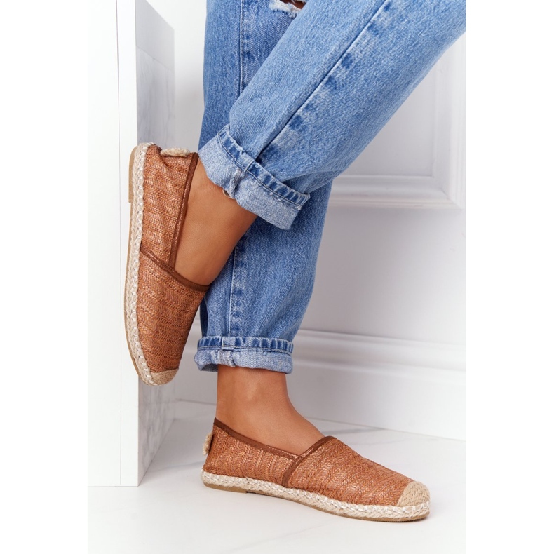 Espadrile na slamnatom potplatu Lu Boo smeđa 1