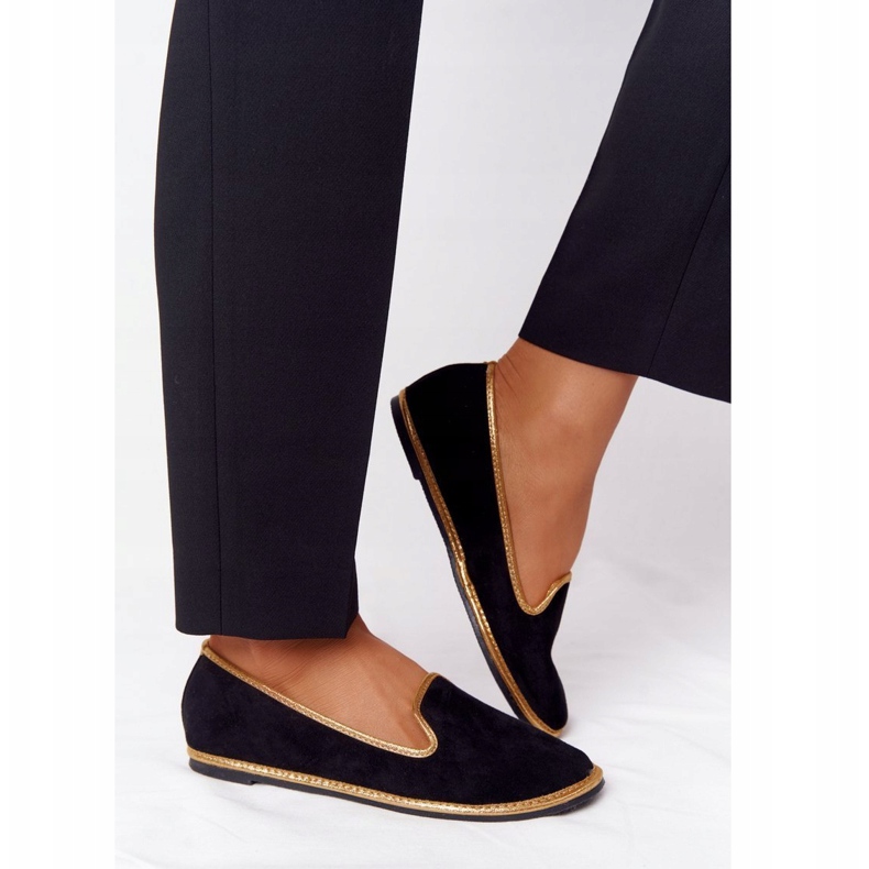 Ženske mokasine od antilopa Lu Boo Crna crno 1