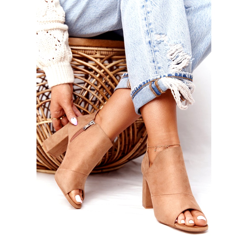 Proljetne čizme od antilopa na postu Vinceza 21-17095 Bež 2