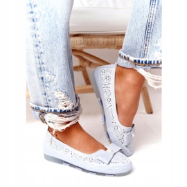 Plave balerinke ekološke kože Rio Flore plava srebro 4