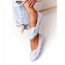 Plave balerinke ekološke kože Rio Flore plava srebro 2