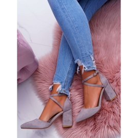 PS1 Ženske pumpe na petu u Spitz Grey Cosmu siva 4