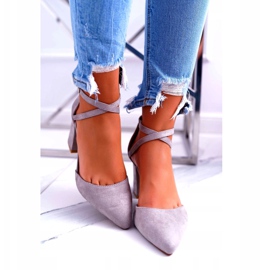 PS1 Ženske pumpe na petu u Spitz Grey Cosmu siva 3