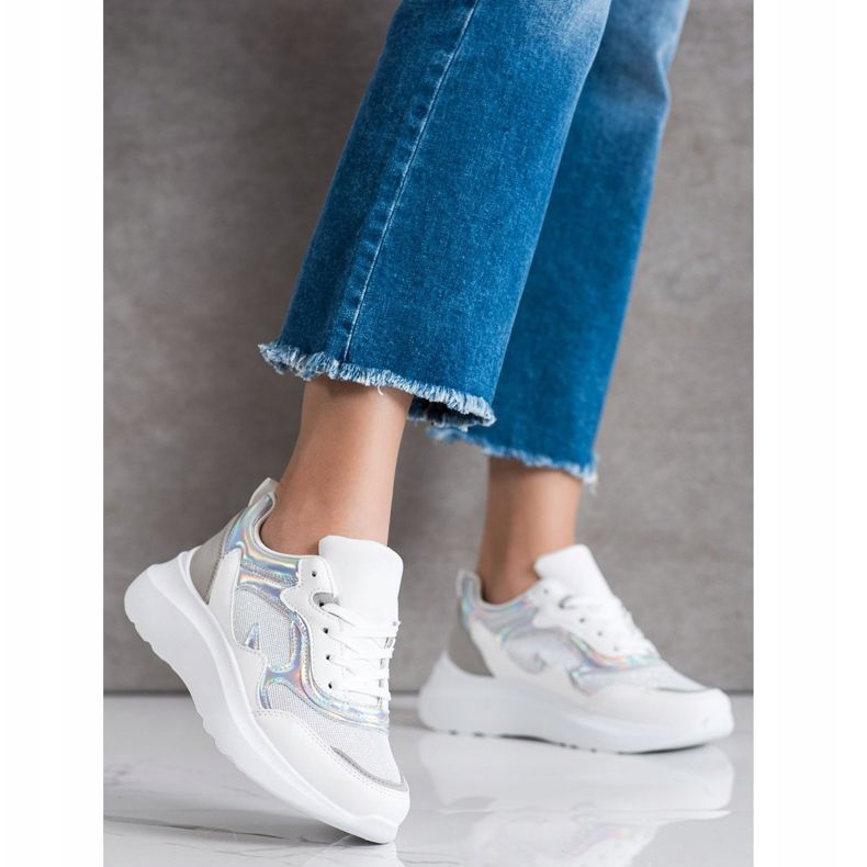 Sweet Shoes Tenisice sa sjajem bijela 1