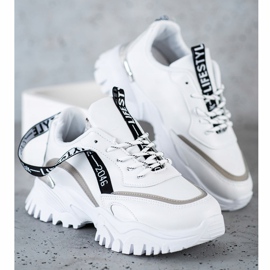 Ideal Shoes Bijele modne tenisice bijela 2