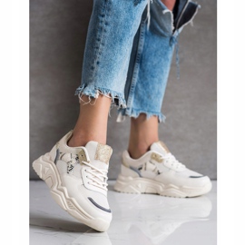 SHELOVET Bež tenisice sa sjajem 1