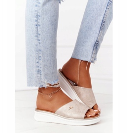 Sandale na klin Sergio Leone SK042 zlatne zlatni 2