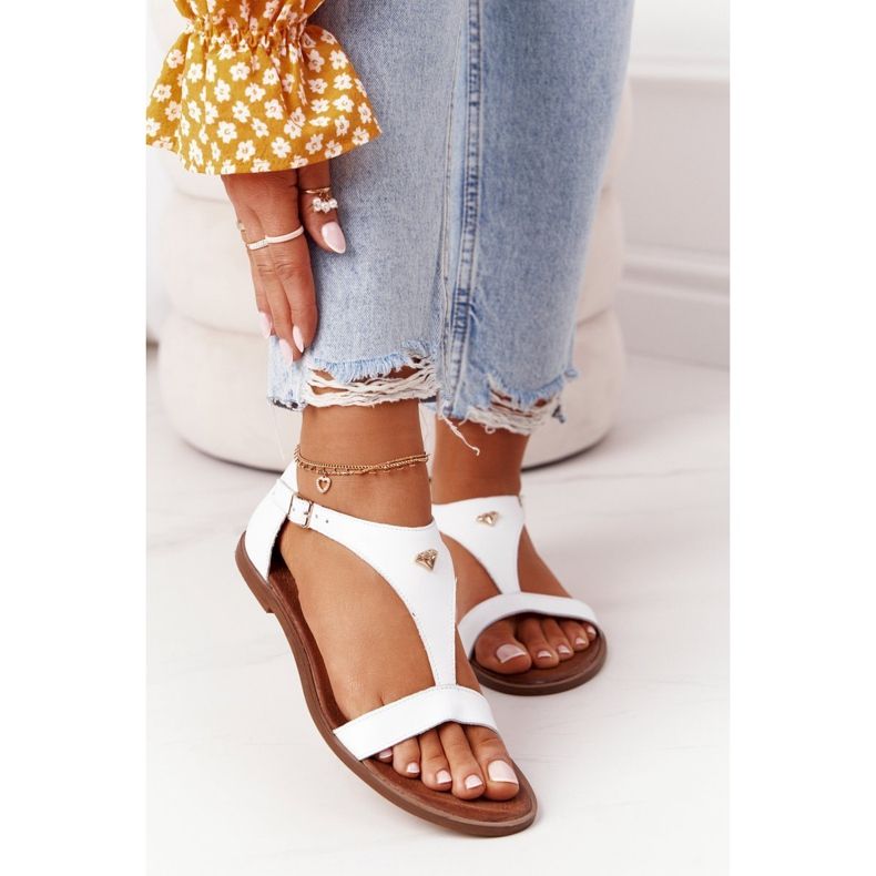 Ženske kožne sandale Nicole 2648 bijele bijela 2